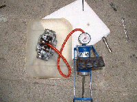 Herausdr&uuml;cken mit Fusspumpe